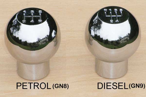 Heavy chrome gear knobs