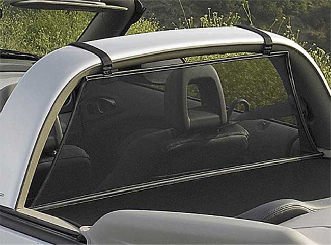 Black mesh wind shield