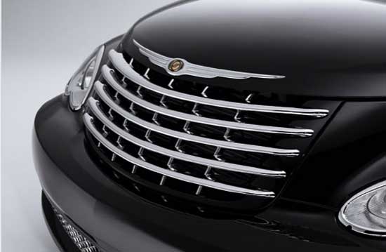 Chrome grill overlay for the new PT Cruiser